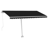 Freestanding Manual Retractable Awning 400x350 cm Anthracite
