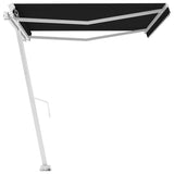 Freestanding Manual Retractable Awning 400x350 cm Anthracite - 45-Degree Angle