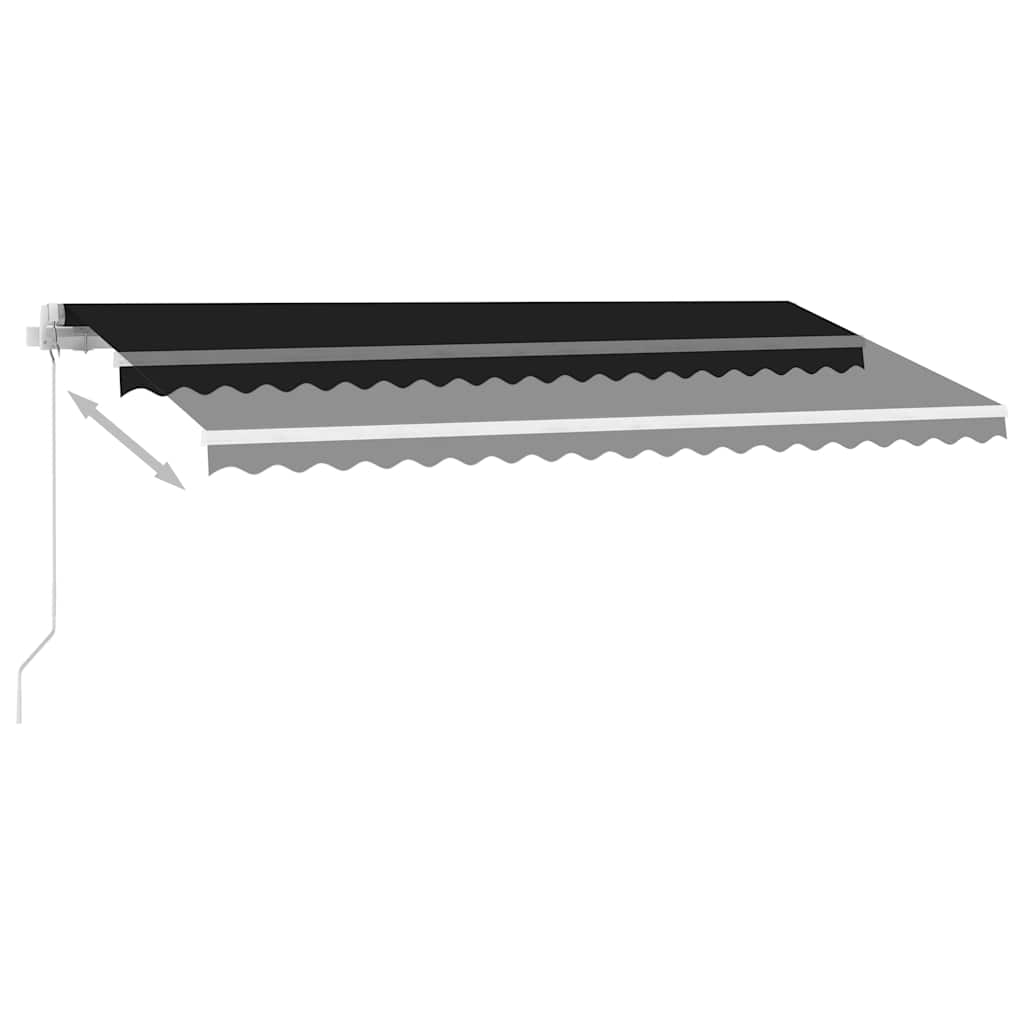 Freestanding Manual Retractable Awning 400x350 cm Anthracite