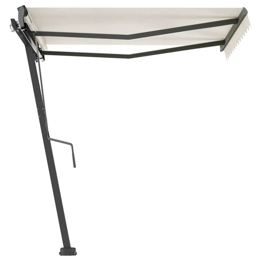 Freestanding Manual Retractable Awning 300x250 cm Cream