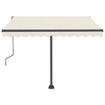 Freestanding Manual Retractable Awning 300x250 cm Cream