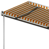 Freestanding Manual Retractable Awning 300x250 cm Yellow/White