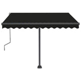Freestanding Manual Retractable Awning 300x250 cm Anthracite - Top-Down View
