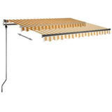 Manual Retractable Awning with LED 300x250 cm Yellow and White - Extra Image
