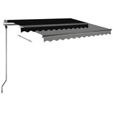 Manual Retractable Awning with LED 300x250 cm Anthracite - Extra Image