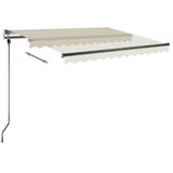 Freestanding Manual Retractable Awning 350x250 cm Cream - Extra Image