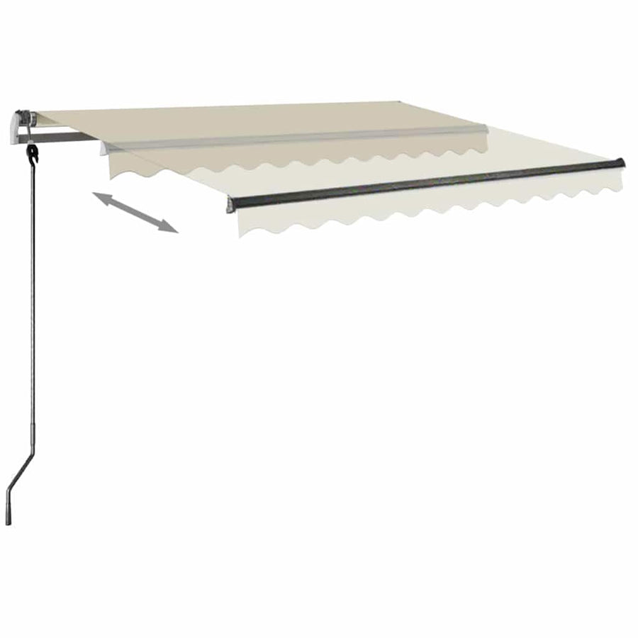 Manual Awning 3.5 x 2.5 m Cream 100% Polyester