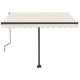 Freestanding Manual Retractable Awning 350x250 cm Cream