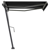 Freestanding Manual Retractable Awning 350x250 cm Anthracite - 45-Degree Angle