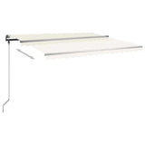 Freestanding Manual Retractable Awning 400x300 cm Cream - Extra Image