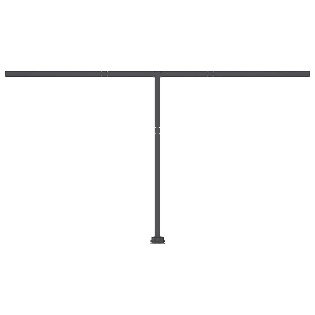 Freestanding Manual Retractable Awning 400x300 cm Yellow/White (313231+46837+315097)