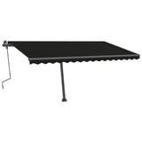 Freestanding Manual Retractable Awning 400x300 cm Anthracite - Side View