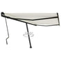 Manual Awning 4.5 x 3 m Cream 100% Polyester