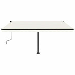 Manual Awning 4.5 x 3 m Cream 100% Polyester