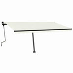 Manual Awning 4.5 x 3 m Cream 100% Polyester