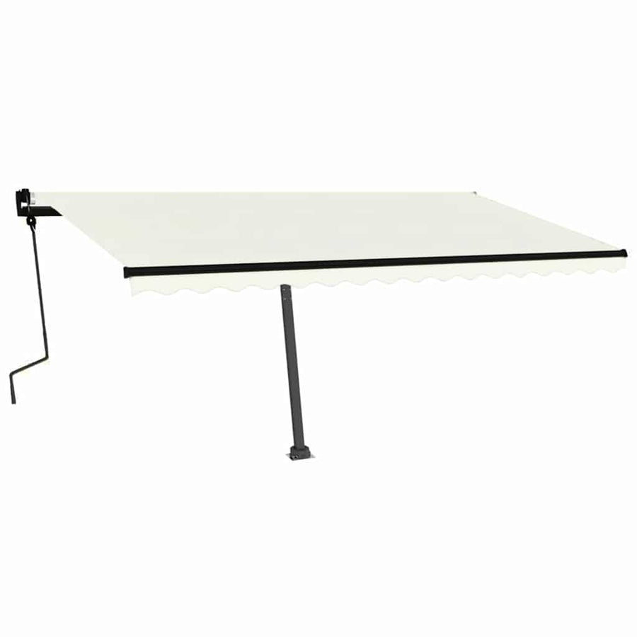 Manual Awning 4.5 x 3 m Cream 100% Polyester