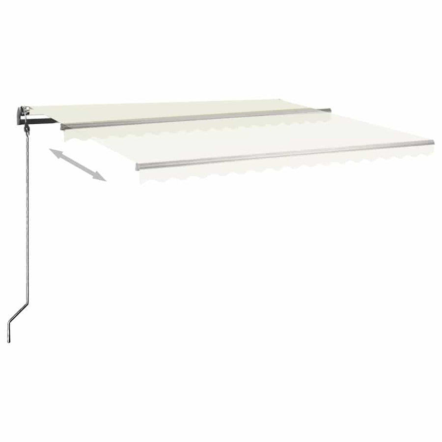 Manual Awning 4.5 x 3 m Cream 100% Polyester