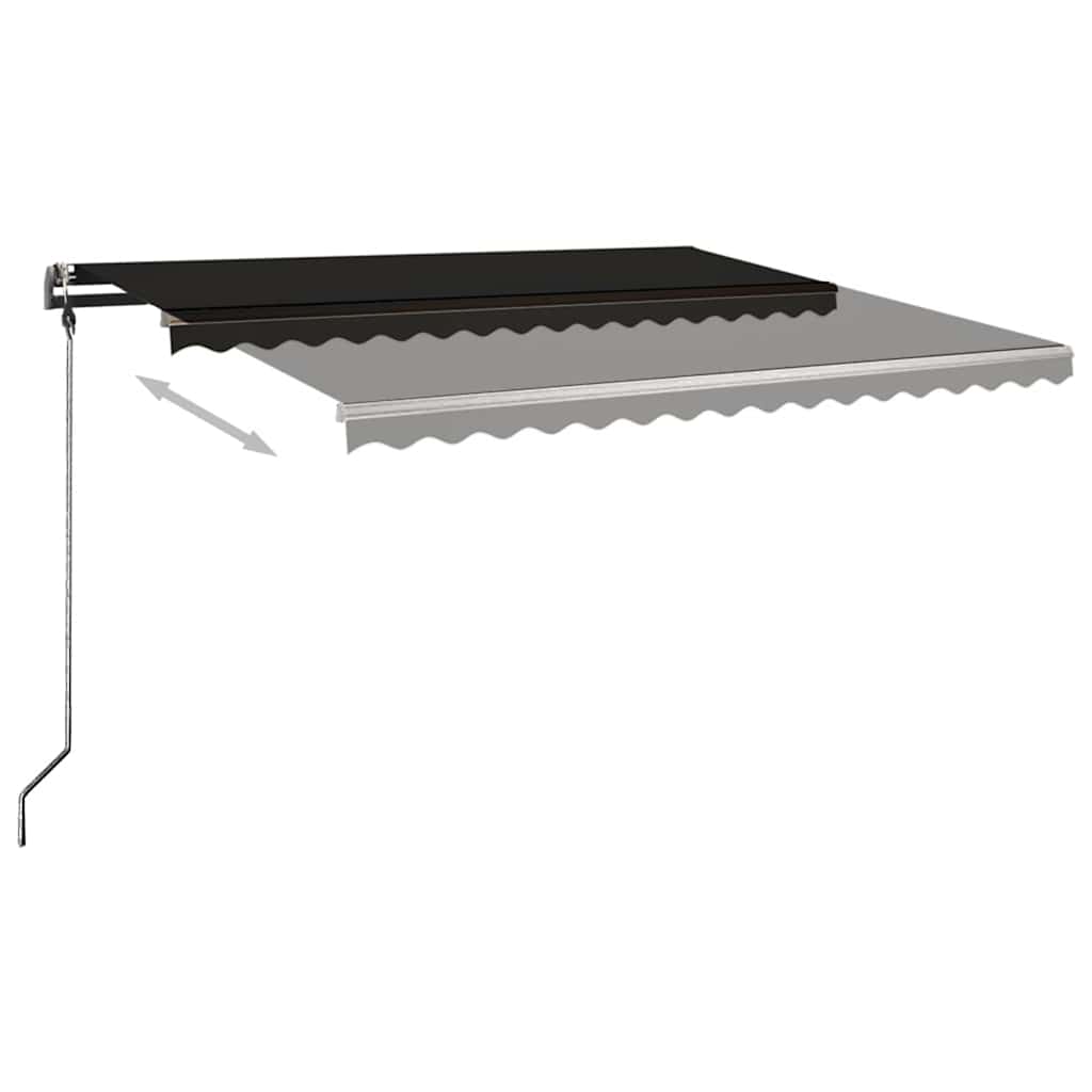 Freestanding Manual Retractable Awning 450x300 cm Anthracite