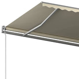 Freestanding Manual Retractable Awning 500x300 cm Blue/White - Close-Up Angle