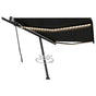 Manual Awning with Solar LED 5 x 3 m Anthracite 100% Polyester