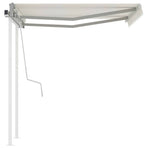 Manual Awning 3 x 2.5 m Cream 100% Polyester