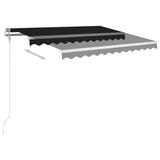 Manual Retractable Awning with Posts 3x2.5 m Anthracite - 45-Degree Angle
