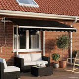 Manual Retractable Awning with Posts 3x2.5 m Anthracite