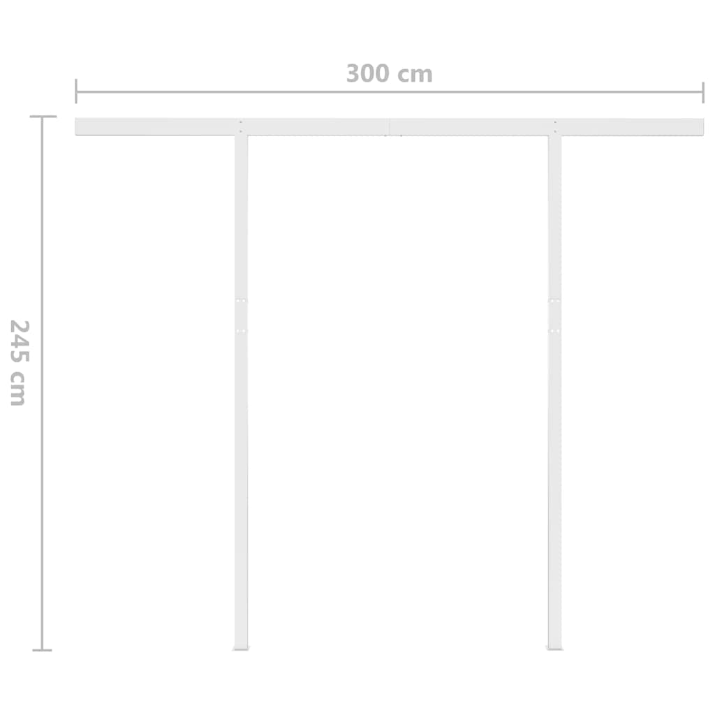 Manual Retractable Awning with Posts 3x2,5 m Orange and Brown