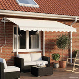 Manual Retractable Awning with Posts 3.5x2.5 m Cream