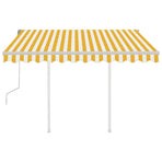 Manual Awning 3.5 x 2.5 m Yellow and White Stripe