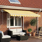 Manual Awning 3.5 x 2.5 m Yellow and White Stripe