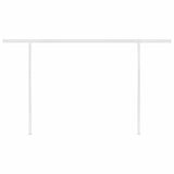 Manual Retractable Awning with Posts 4x3 m Cream