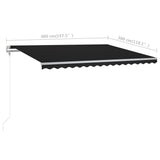 Manual Retractable Awning with Posts 4x3 m Anthracite - Extra Image