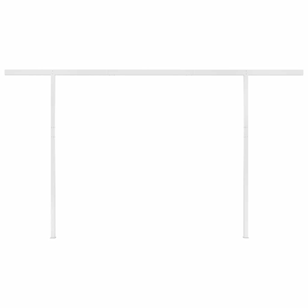 Manual Retractable Awning with Posts 4.5x3 m Anthracite