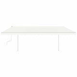 Manual Retractable Awning with Posts 5x3 m Cream (313193+313169+315094) - Side View