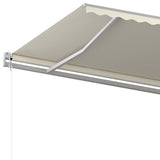 Manual Retractable Awning with Posts 5x3 m Cream (313193+313169+315094)