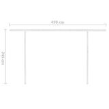 Manual Retractable Awning with Posts 4x3.5 m Anthracite - Extra Image