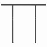 Manual Retractable Awning with Posts 3x2,5 m Blue and White