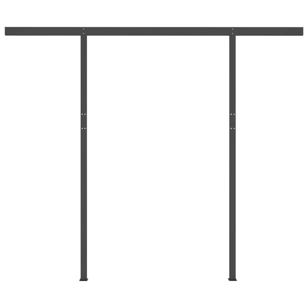 Manual Retractable Awning with Posts 3x2.5 m Cream