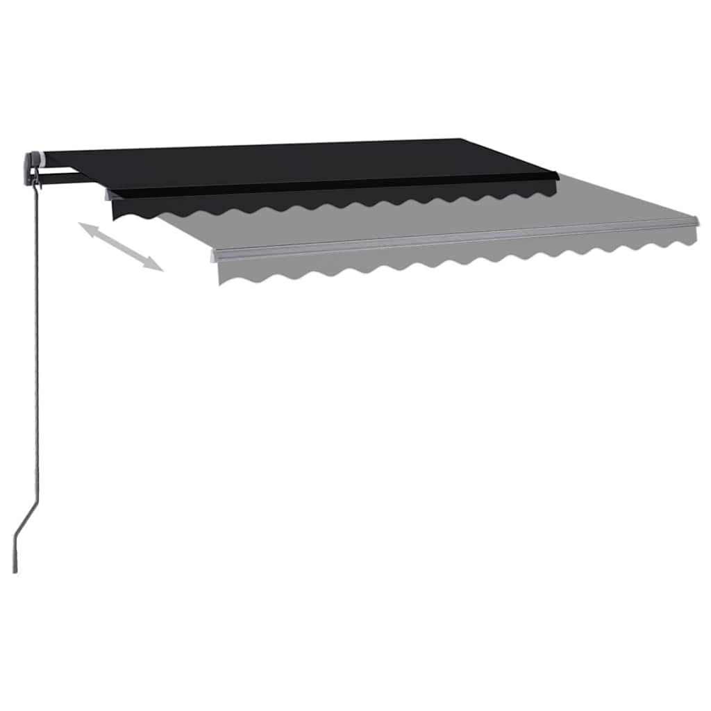 Manual Retractable Awning with Posts 3x2,5 m Anthracite