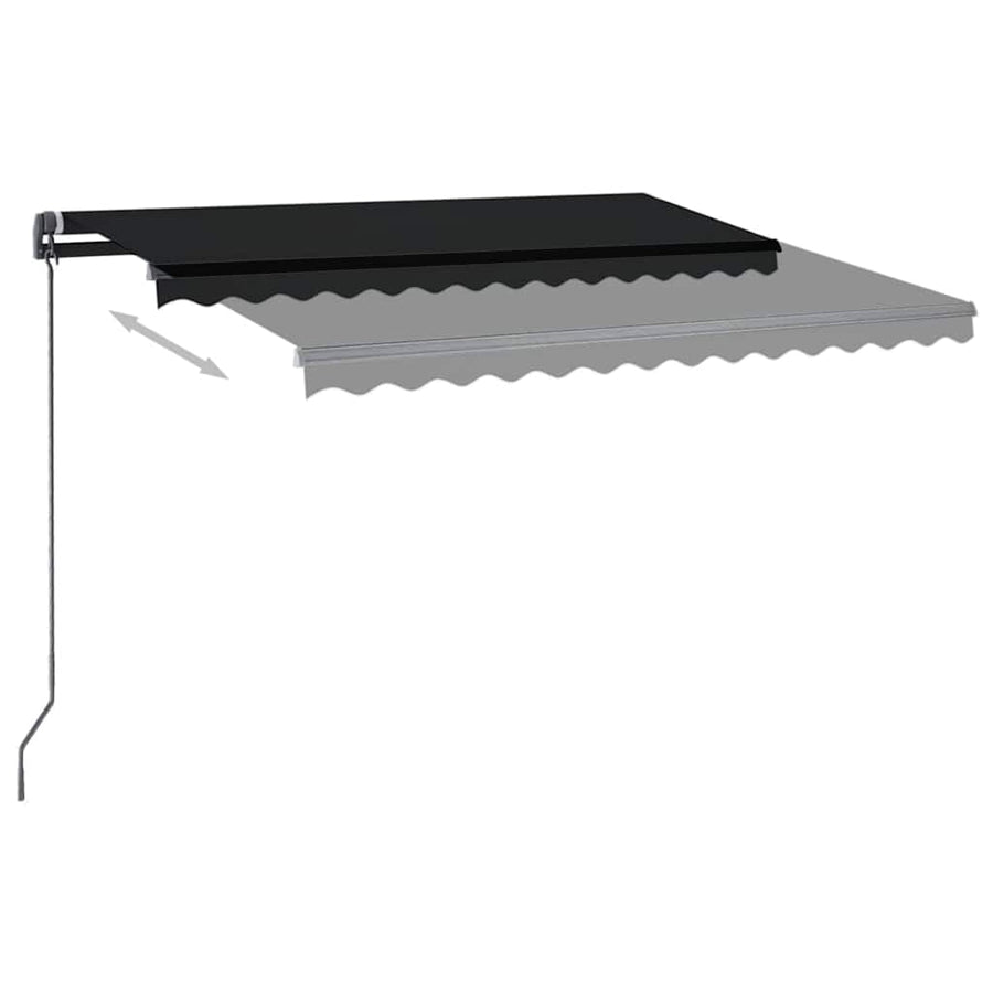 Manual Awning 3 x 2.5 m Anthracite 100% Polyester