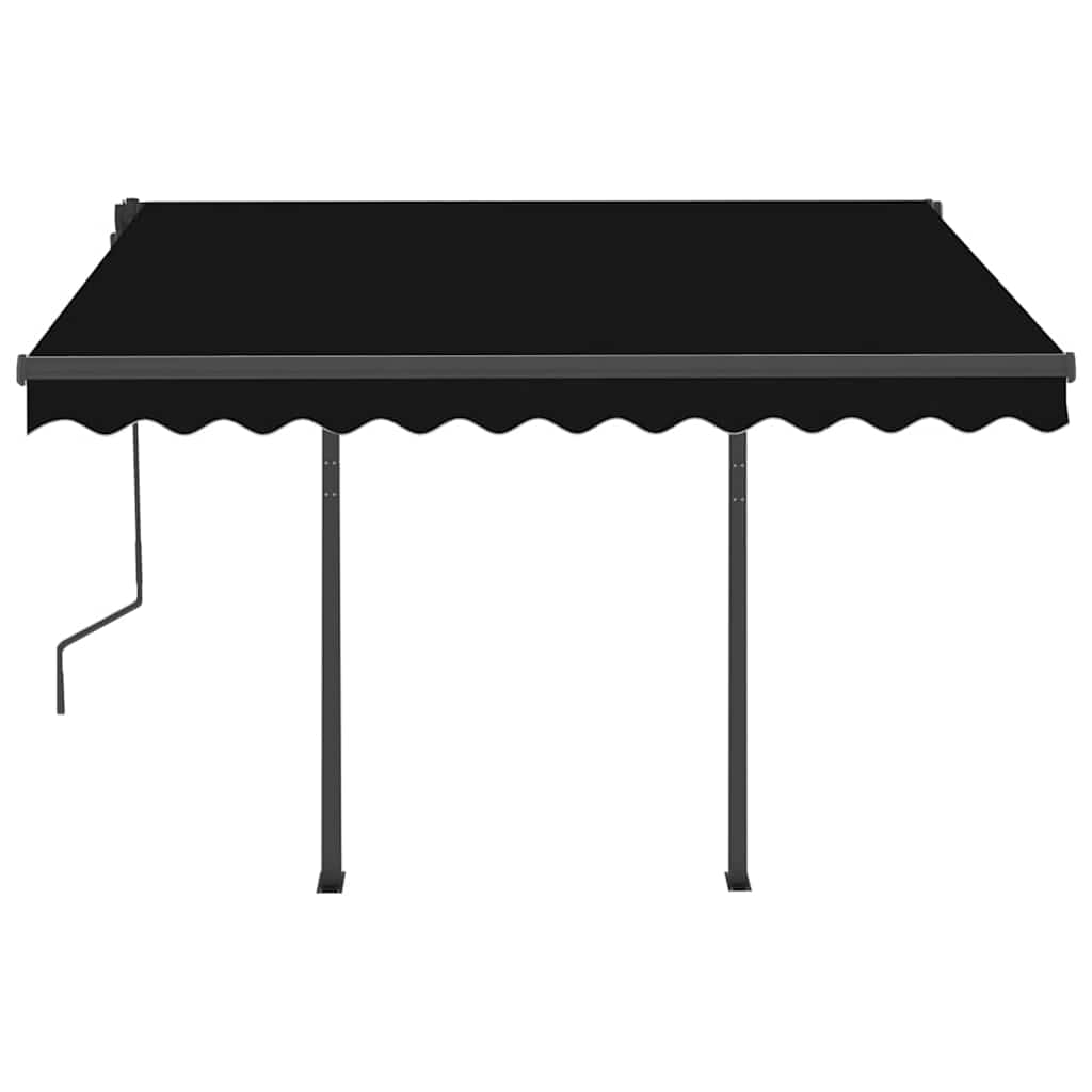 Manual Retractable Awning with Posts 3x2,5 m Anthracite