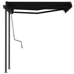 Manual Awning 3 x 2.5 m Anthracite 100% Polyester
