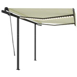 Manual Retractable Awning with LED 3x2,5 m Cream