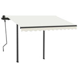 Manual Retractable Awning with LED 3x2,5 m Cream