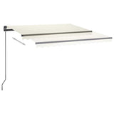 Manual Retractable Awning with LED 3x2,5 m Cream