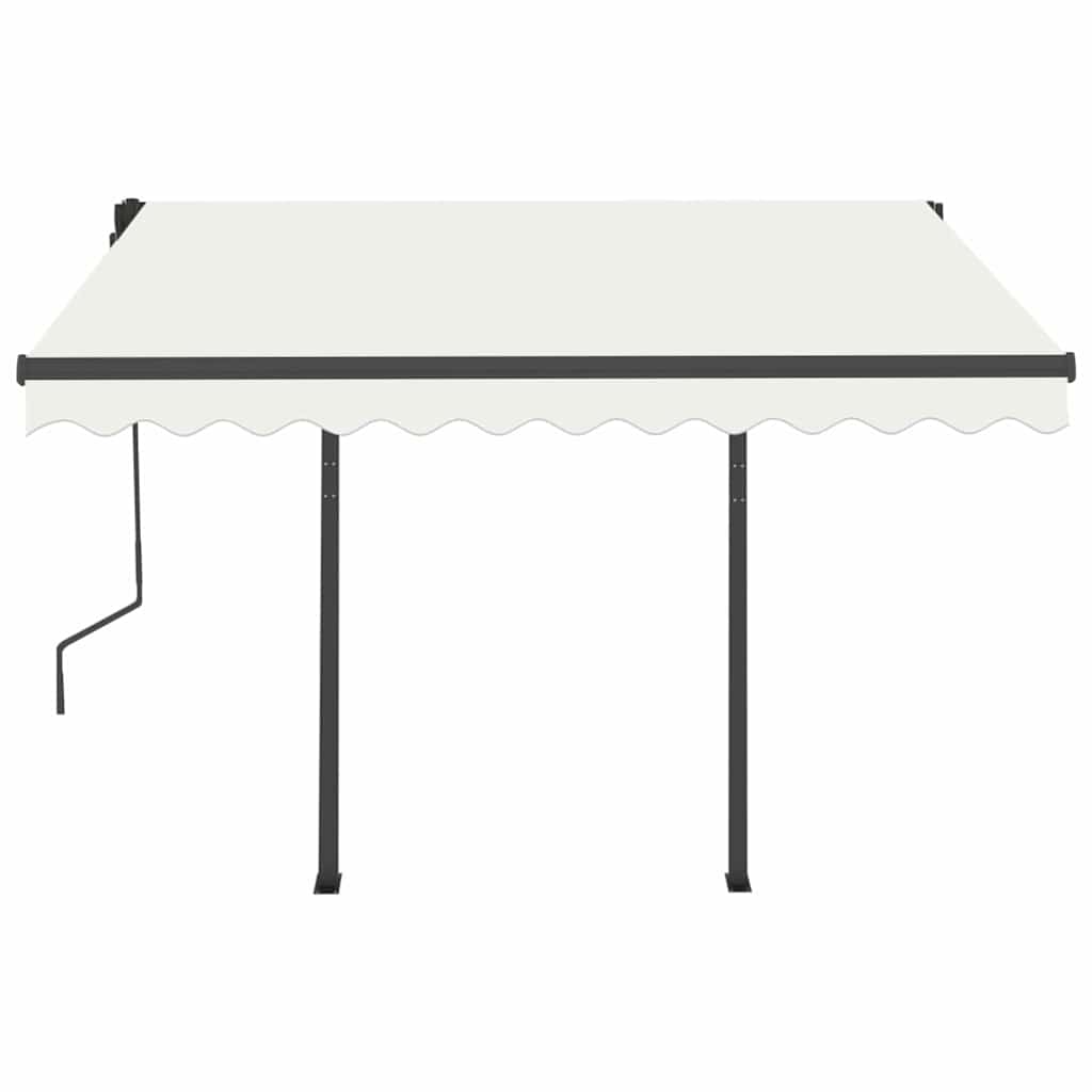 Manual Retractable Awning with LED 3x2,5 m Cream