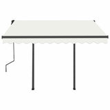 Manual Retractable Awning with LED 3x2,5 m Cream - Top-Down View