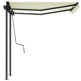Manual Retractable Awning with LED 3x2,5 m Cream