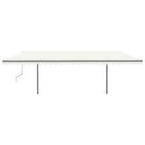 Manual Retractable Awning with Posts 3.5x2.5 m Cream - Top-Down View